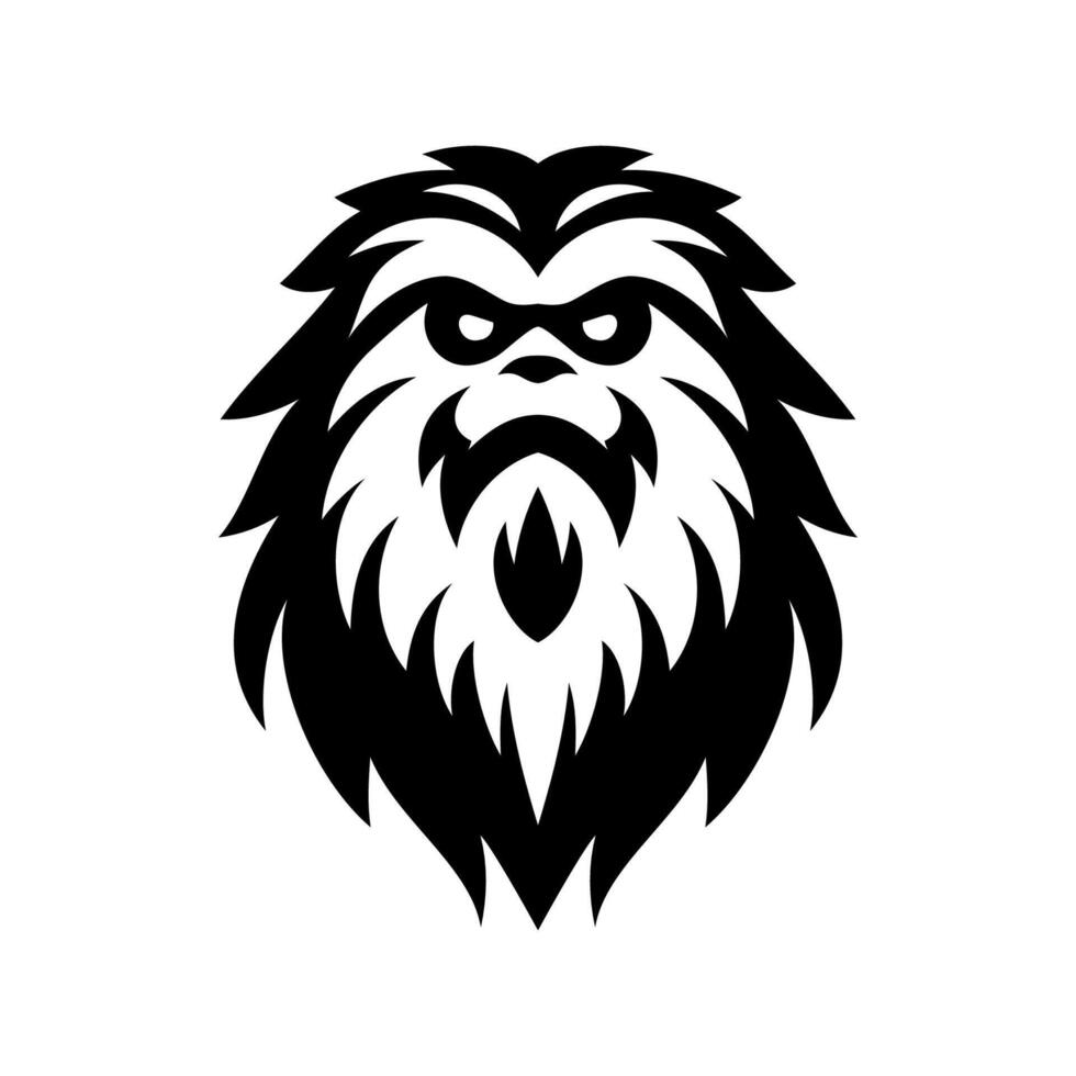 Bold Emblem Yeti Head Logo vector