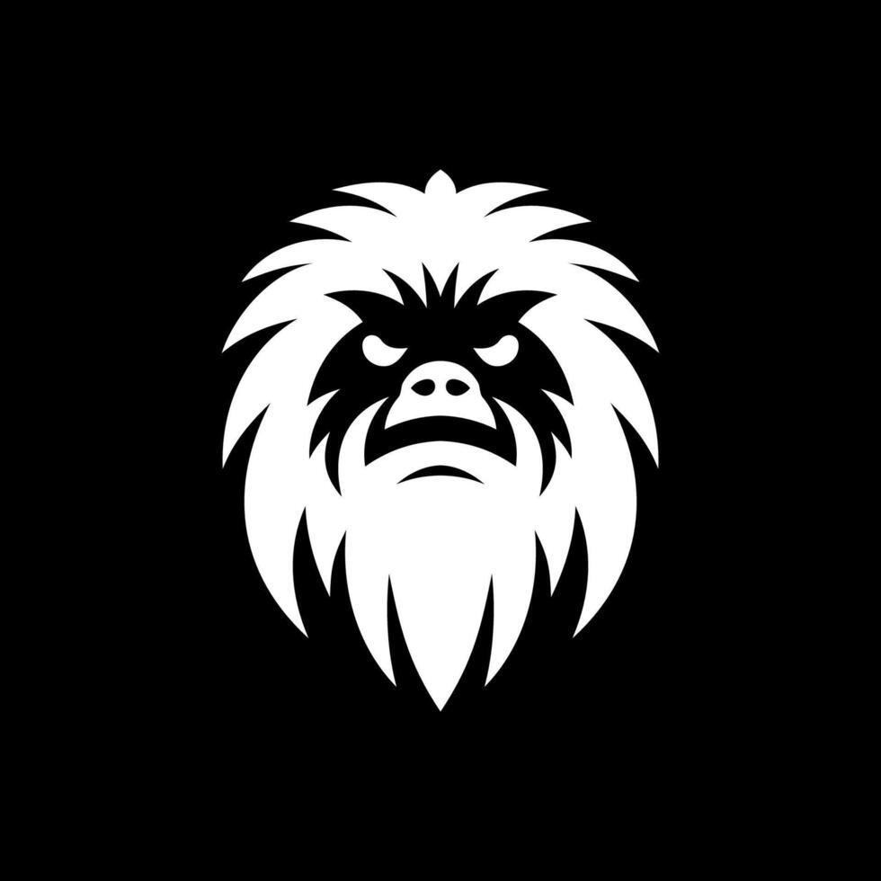 Wild Yeti Head Ink Logo vector