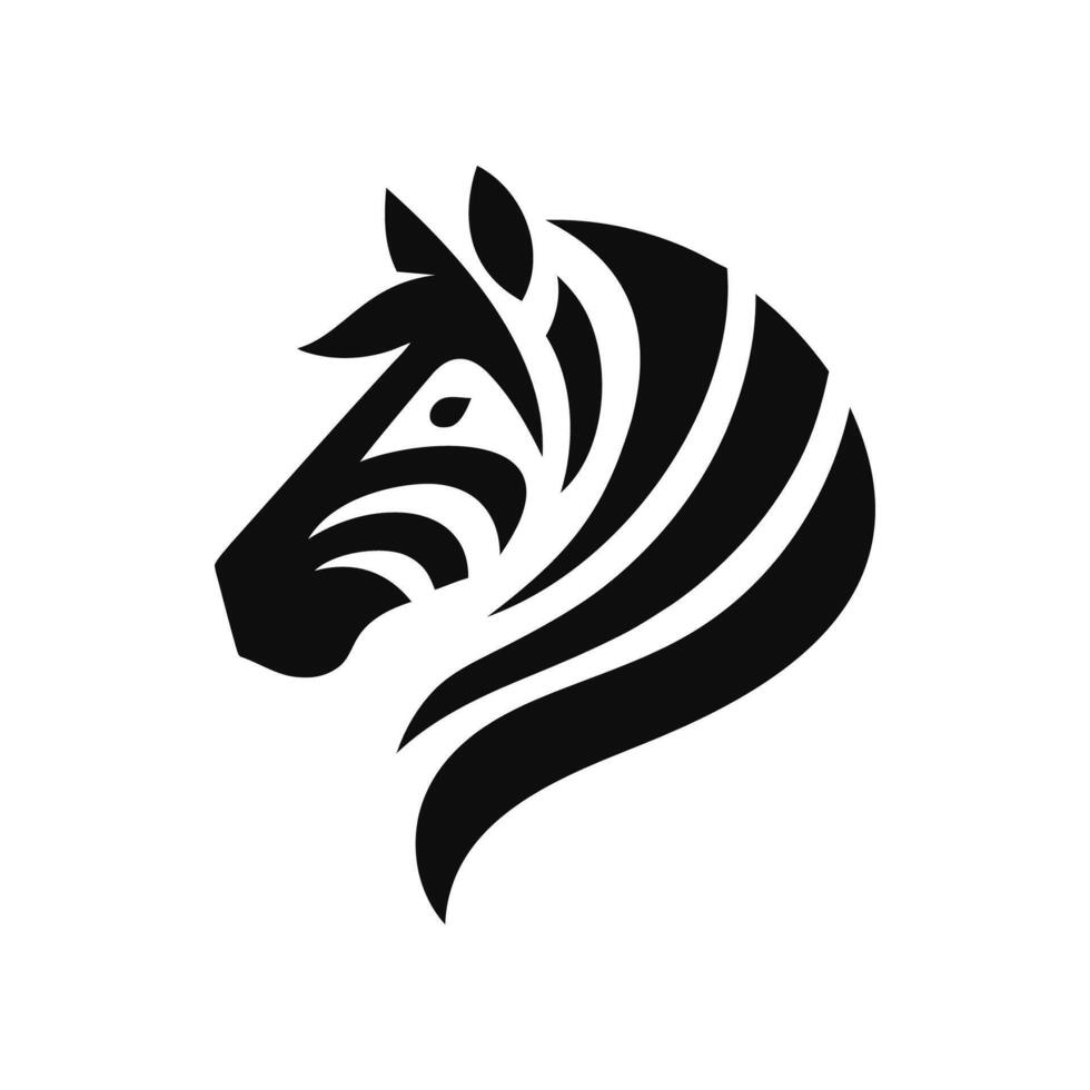 Unique Zebra Head Logo Concept vector