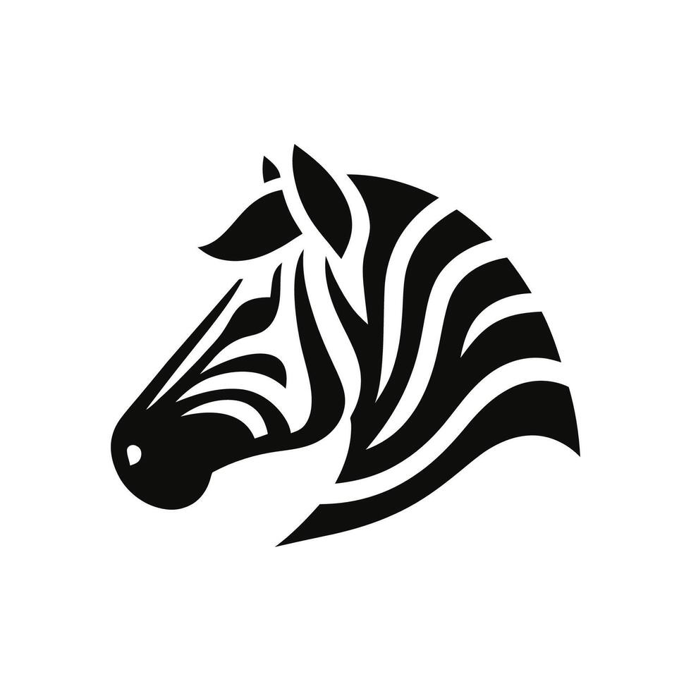 Chic Abstract Zebra Head Logo vector
