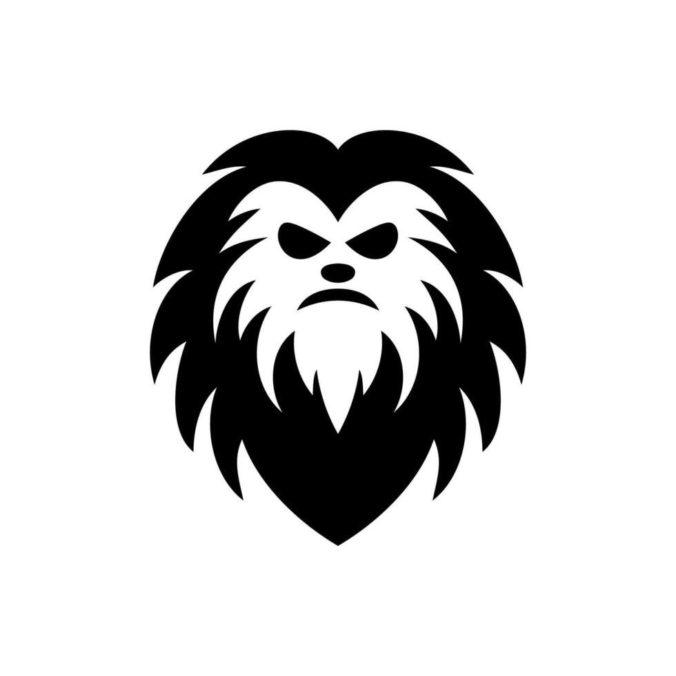Horror Theme Yeti Face Logo vector