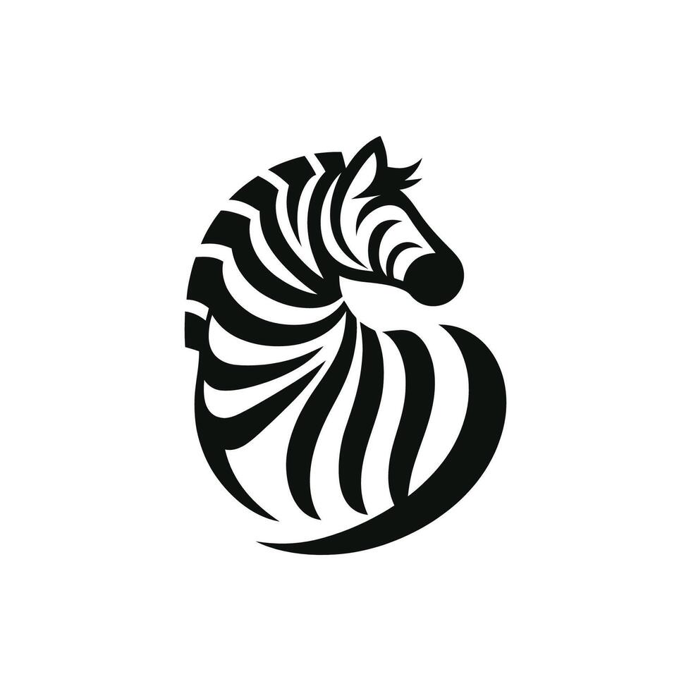 Creative Zebra Head Logo Graphic vector