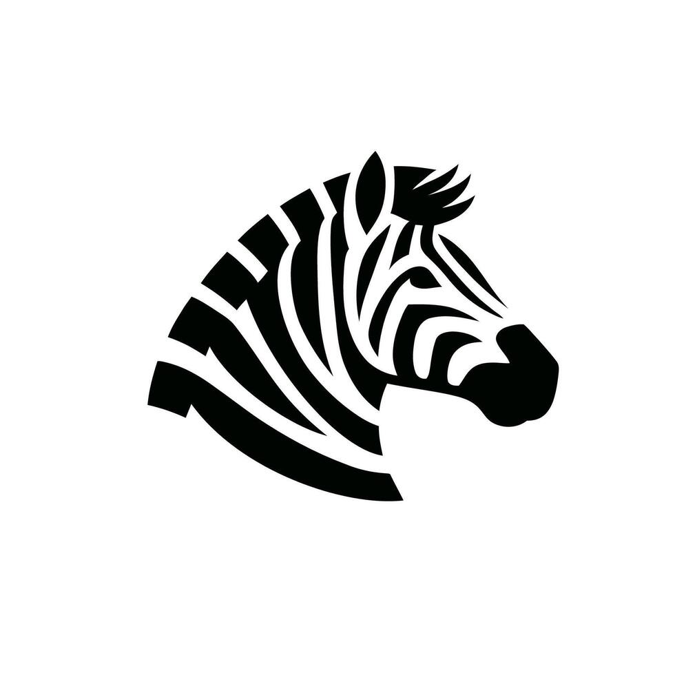 Radiant Zebra Head Logo Emblem vector