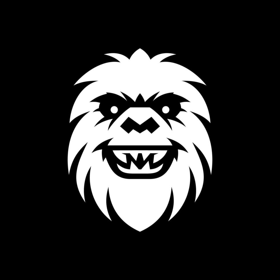 Flat Style Yeti Head Design vector