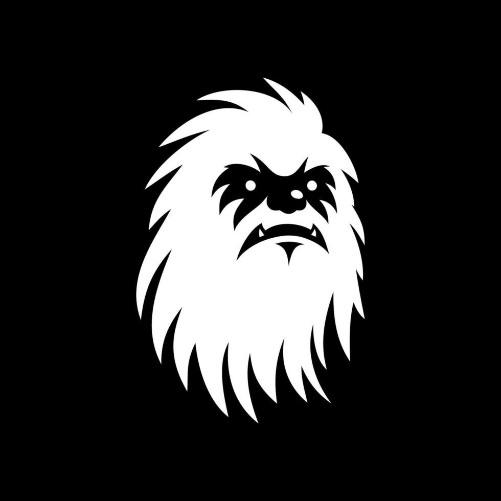 Arctic Yeti Head Outline Logo vector