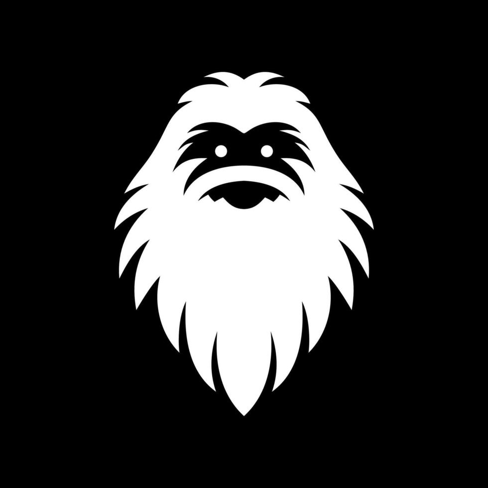 Simple Flat Yeti Face Logo vector
