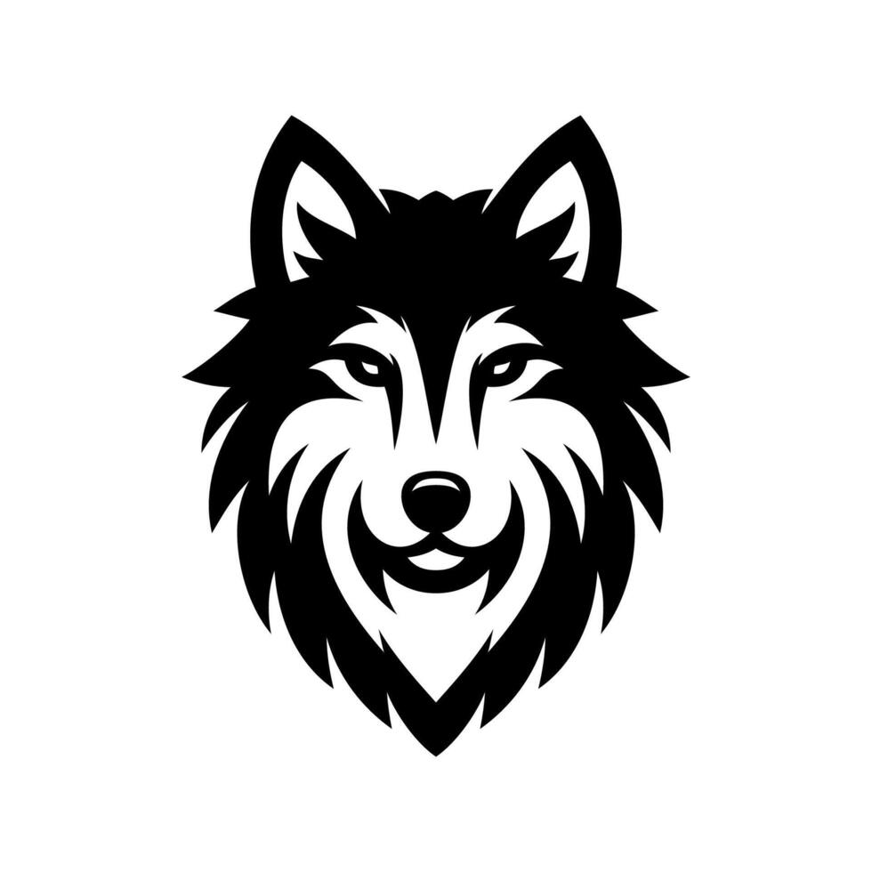 Wolf Head Logo Twilight Fang vector