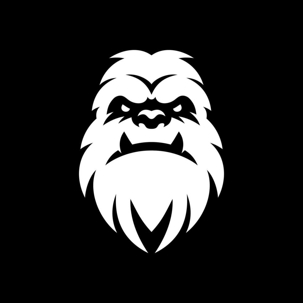Viking Yeti Head Logo Template vector