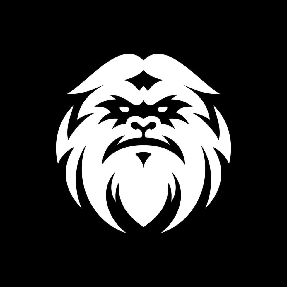 Roaring Yeti Head Badge Logo vector