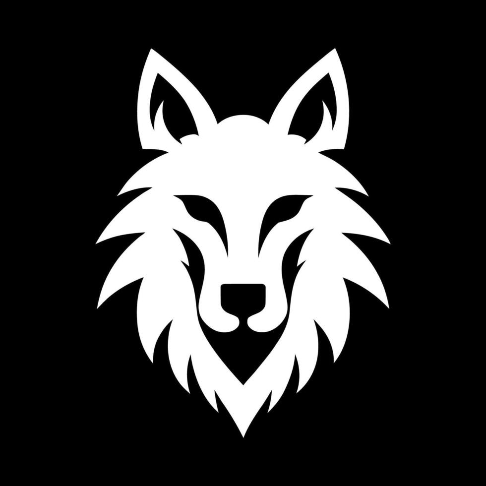 Wolf Head Logo Embossed Shield vector