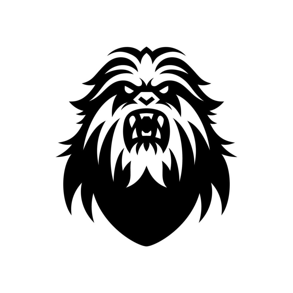Ice Warrior Yeti Head Design vector