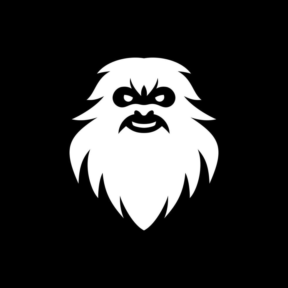 Beast Face Yeti Logo Art vector