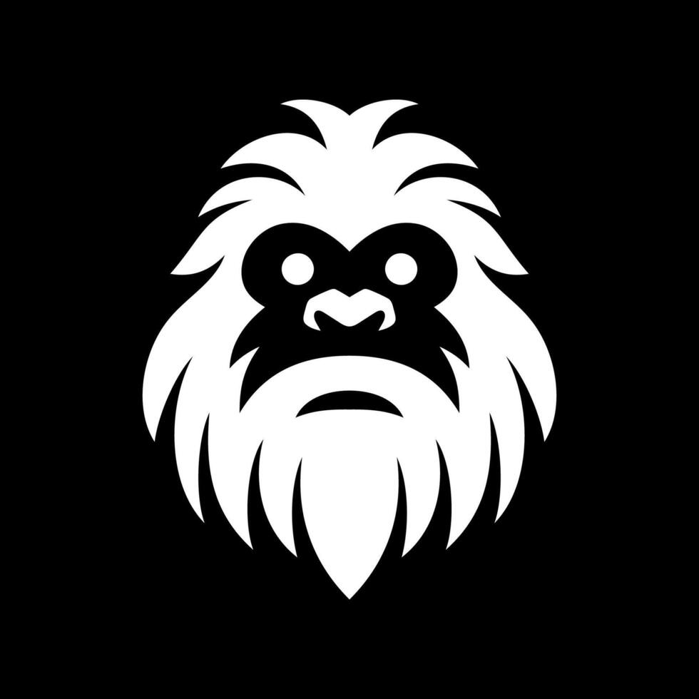 High Contrast Yeti Head Logo vector