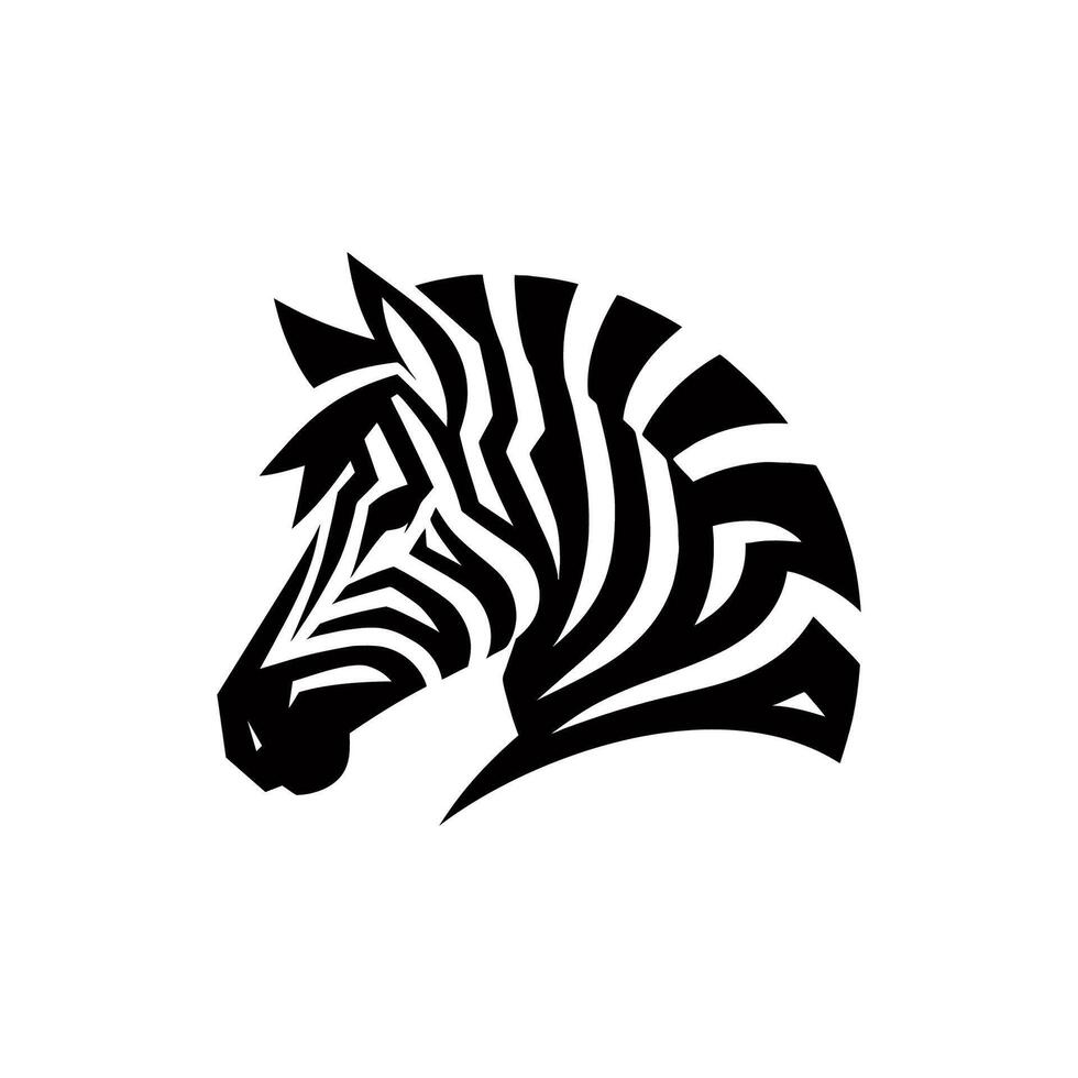 Dynamic Zebra Head Logo Symbol vector