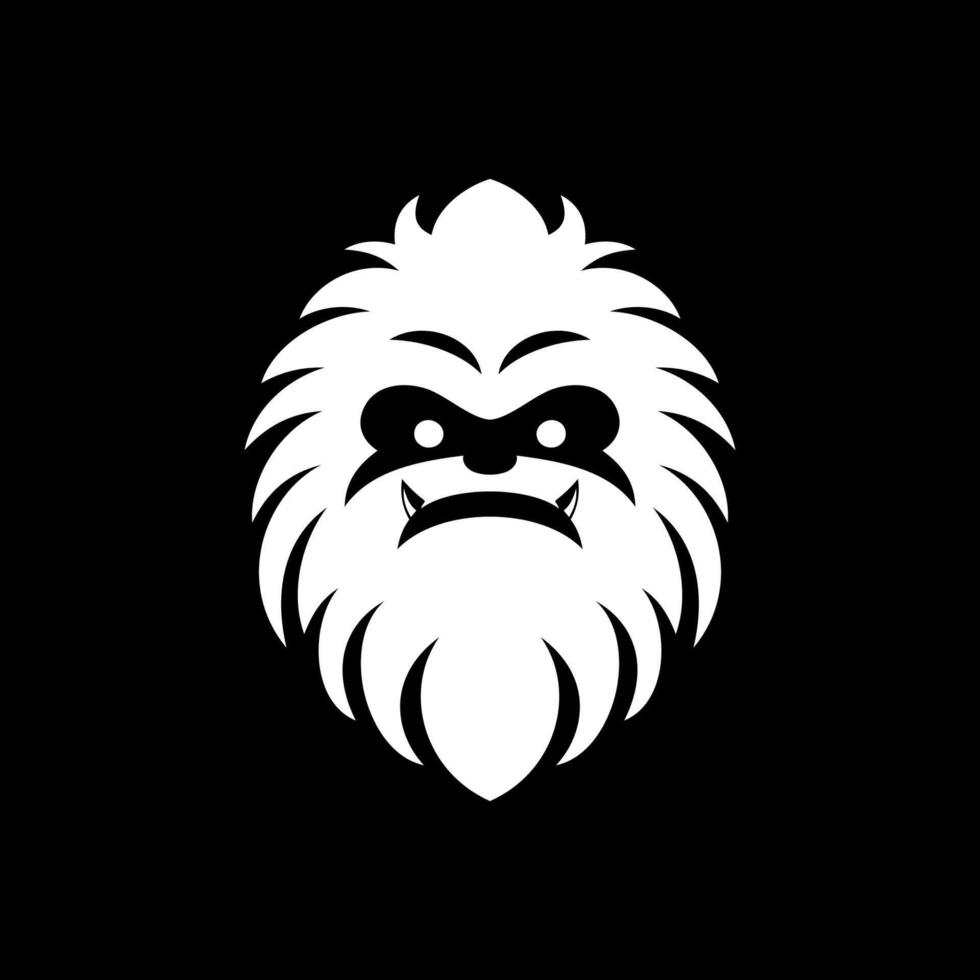 Strong Yeti Head Outline Icon vector