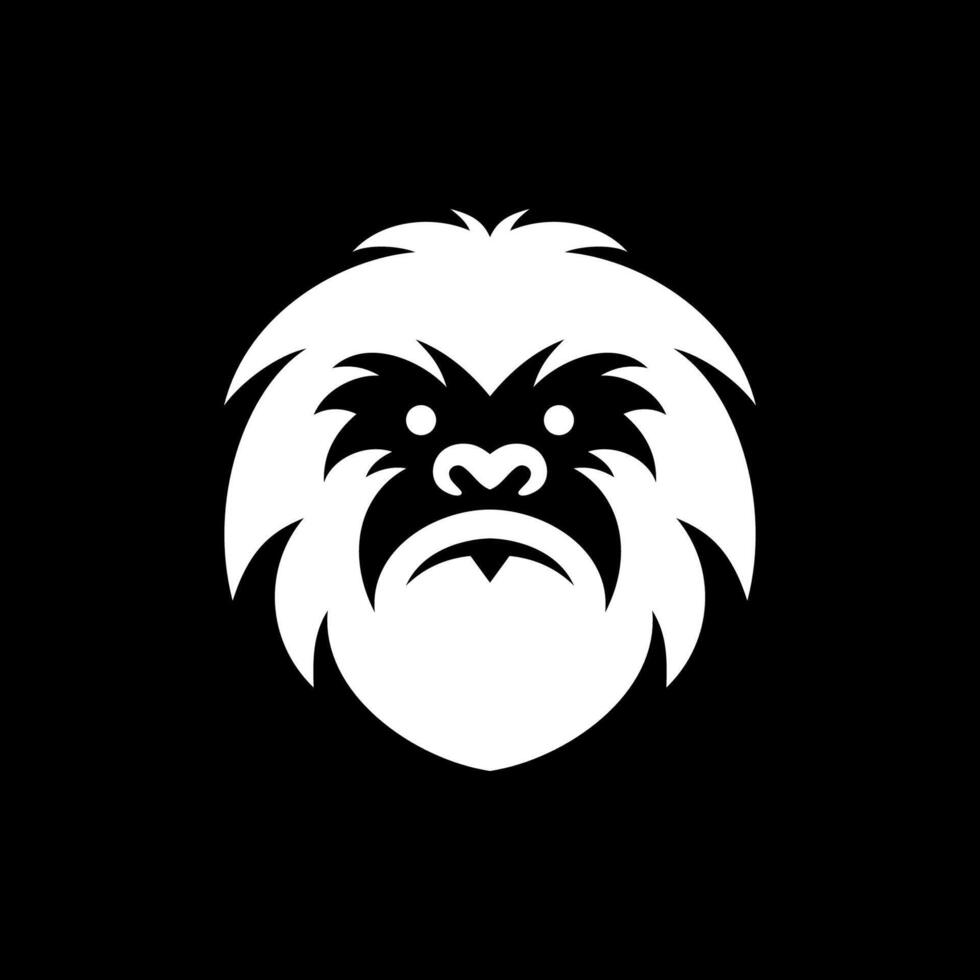 Simple Angry Yeti Head Emblem vector