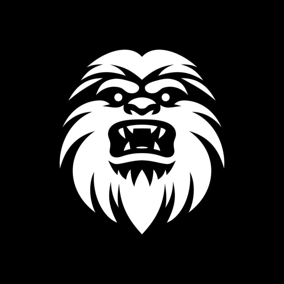 Powerful Yeti Face Logo Design vector