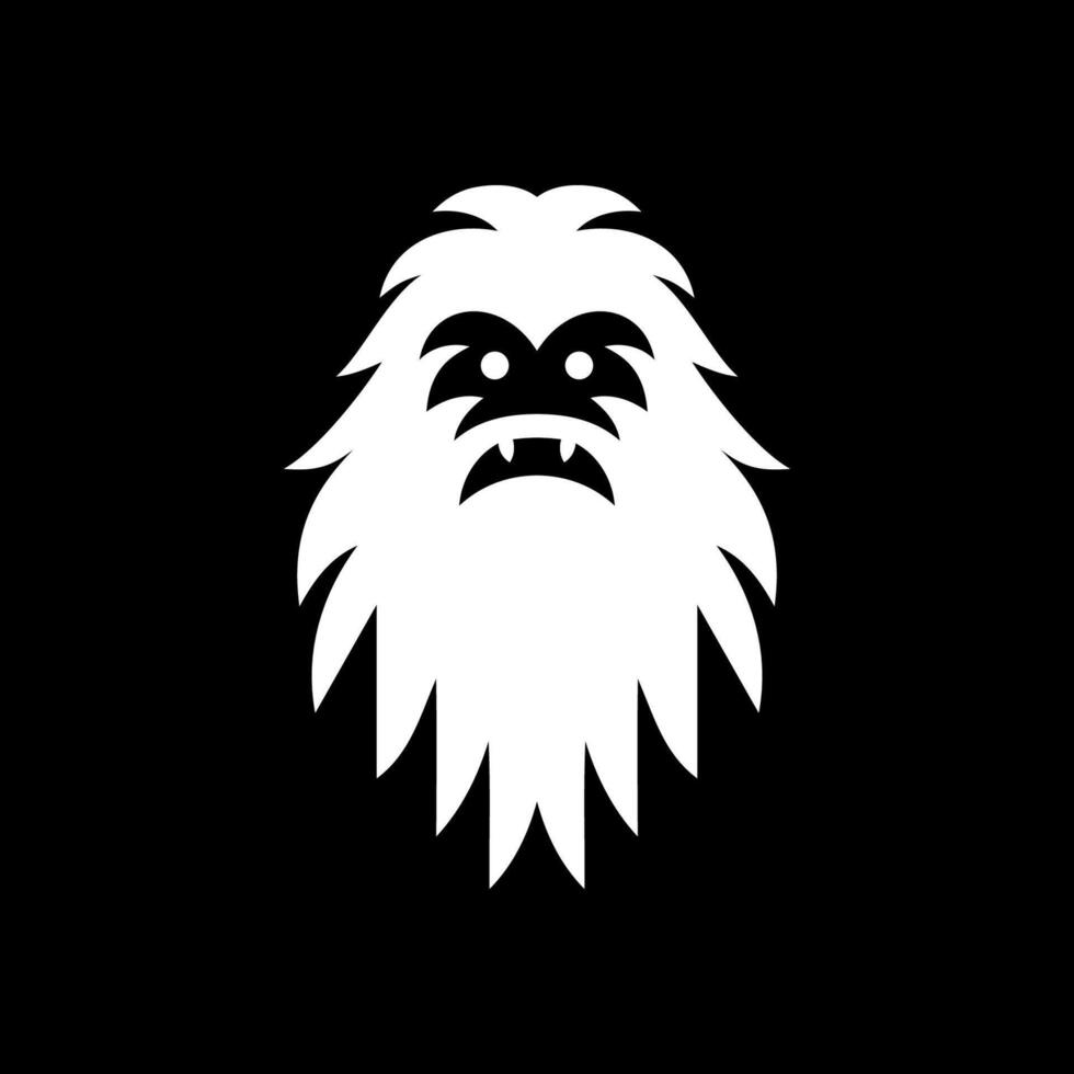 Bold Line Yeti Face Design vector