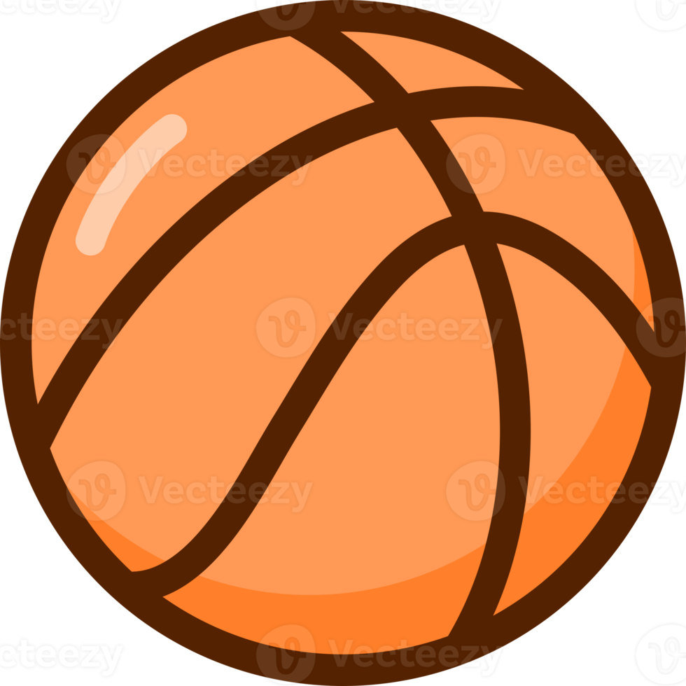 Orange basketball sport png