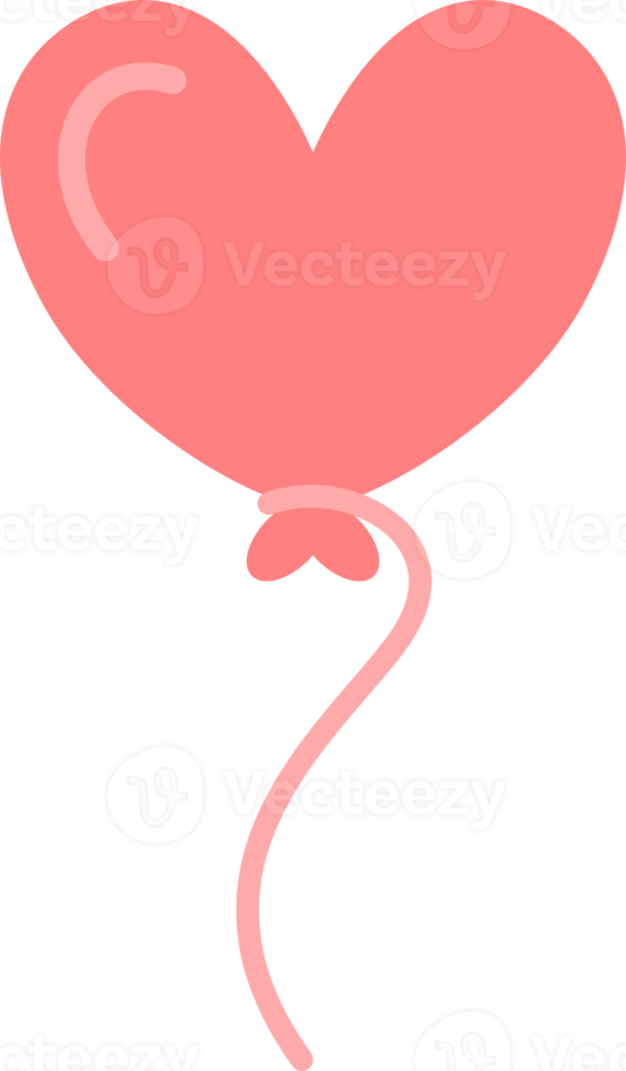 Pink heart balloon flying png