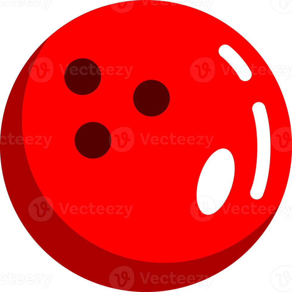 Red bowling sport icon png