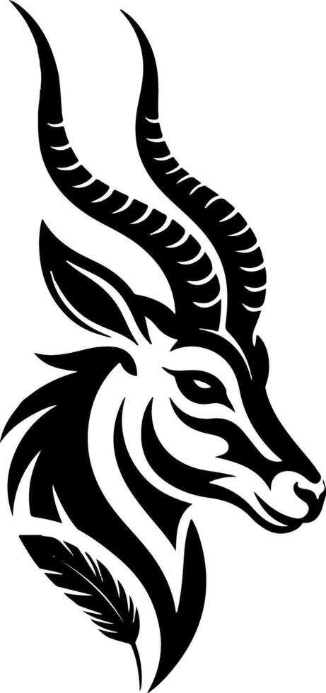 Tribal Antelope Head Tattoo vector