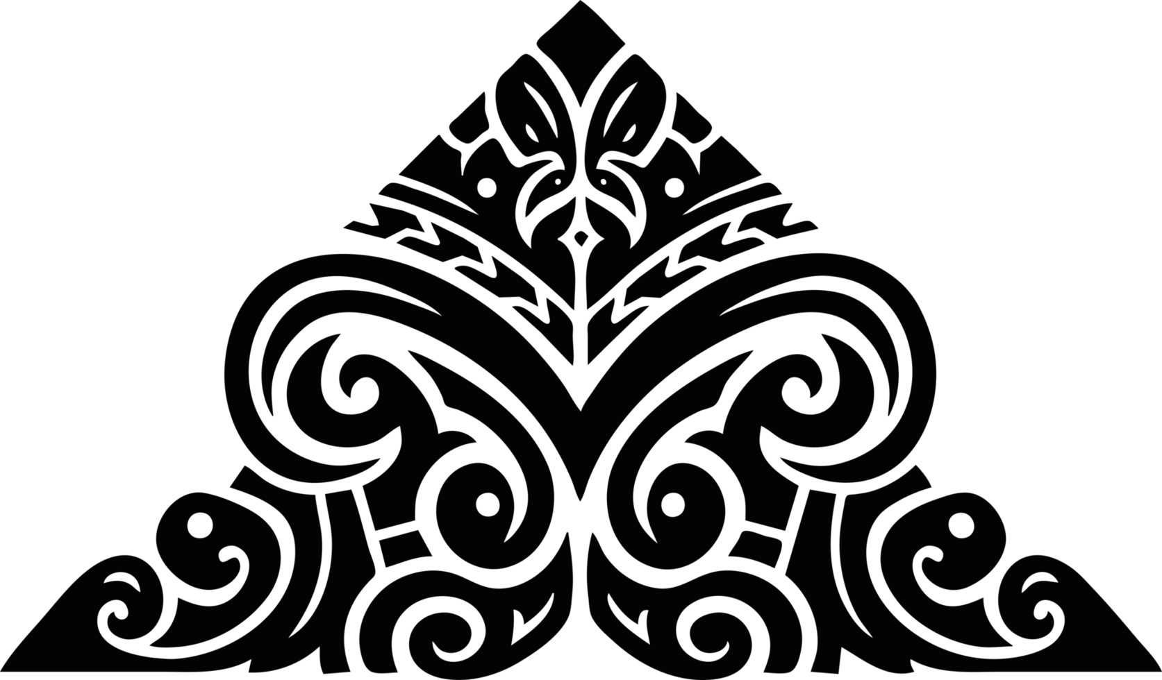 Maori Tribal Art Inspired Triangular Design png
