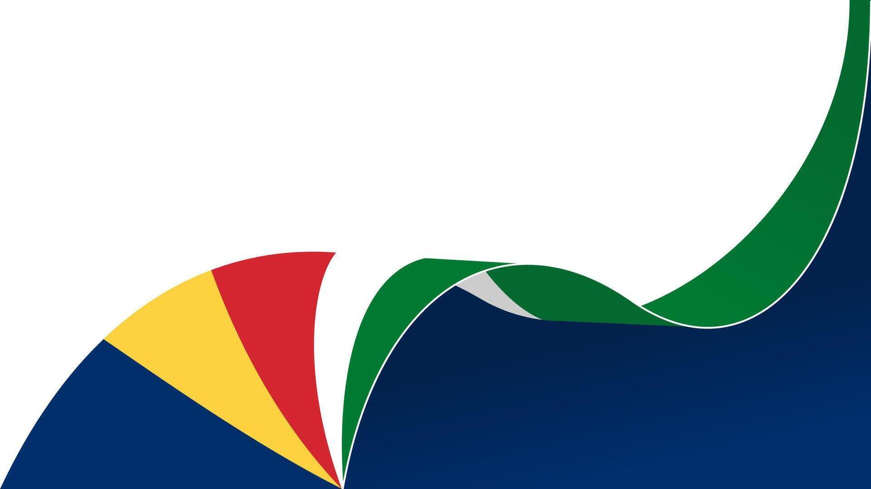 waving Seychelles flag ribbon background with copy space for text. Seychelles national day vector