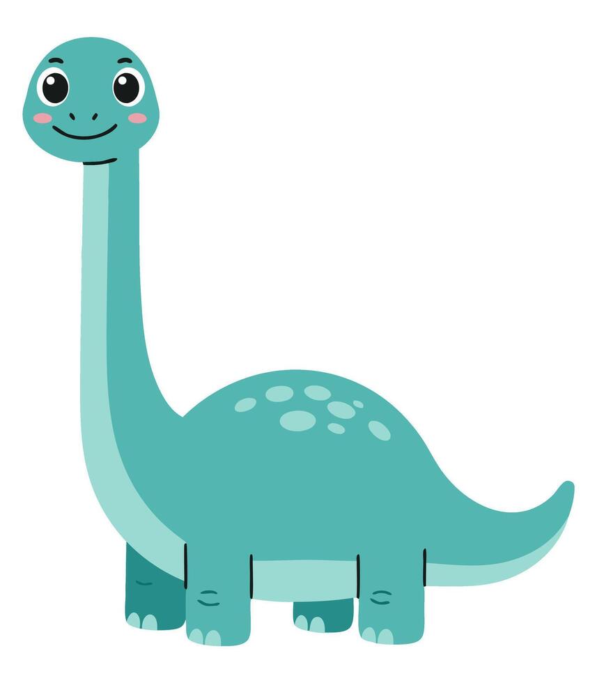 This adorable illustration features a cute green Triceratops dinosaur, designed in a minimal cartoon style. Perfect for children's materials or fun designs. vector