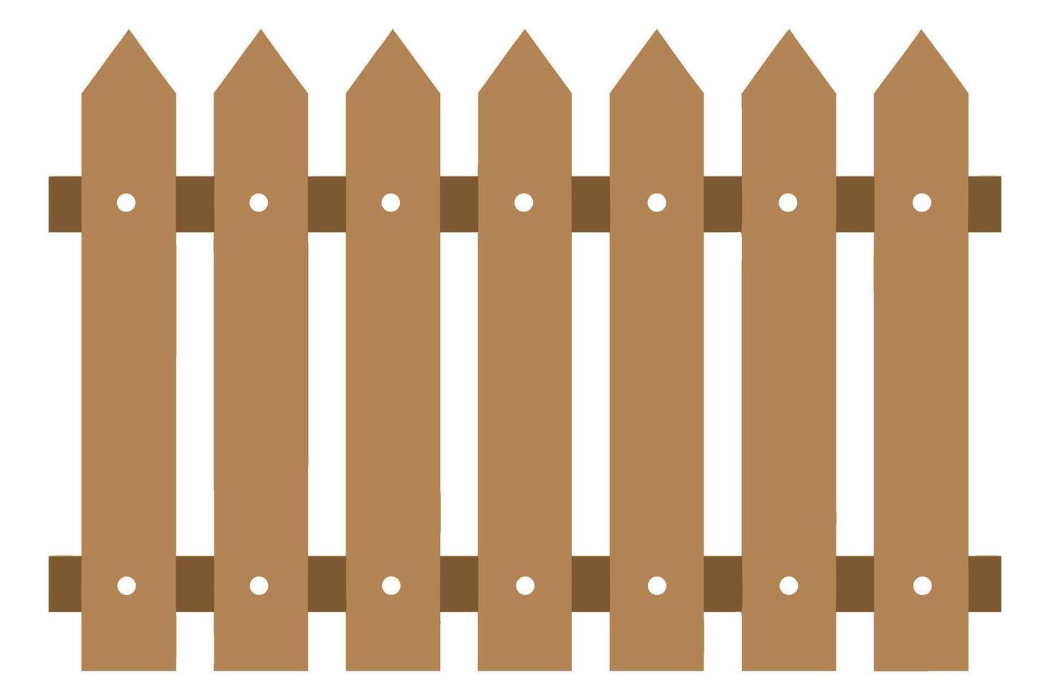 Stylish Wooden Fence Design Perfect for Landscaping and Garden Projects vector