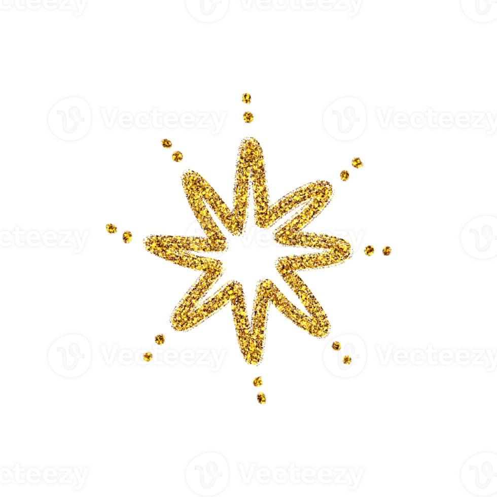 Cute Shiny Golden Sparkle Illustration png