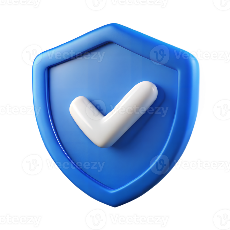 Blue Shield With A White Checkmark Represents Security And Verification Concept png
