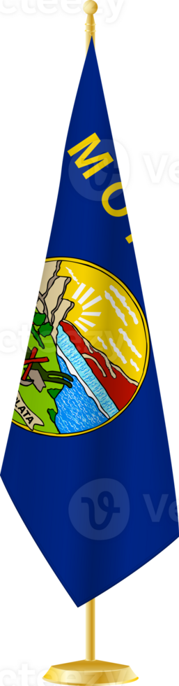 Montana flag on a flag stand png