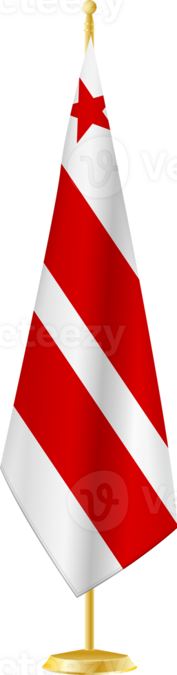 District of Columbia flag on a flag stand png