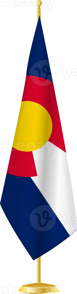 Colorado flag on a flag stand png