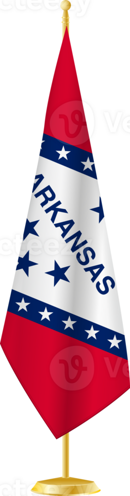 Arkansas flag on a flag stand png