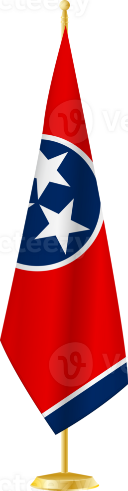 Tennessee flag on a flag stand png