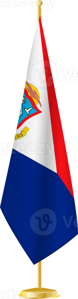 Sint Maarten flag on a flag stand png