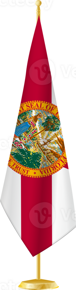 Florida flag on a flag stand png