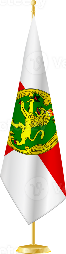 Alderney flag on a flag stand png