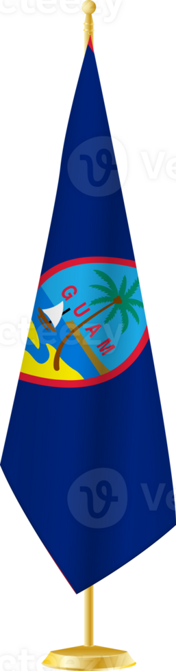 Guam flag on a flag stand png