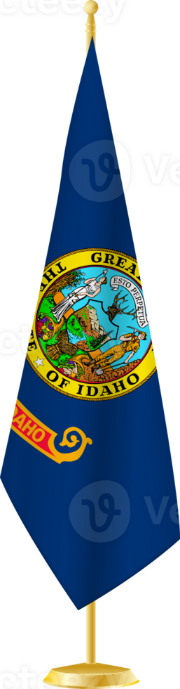 Idaho flag on a flag stand png