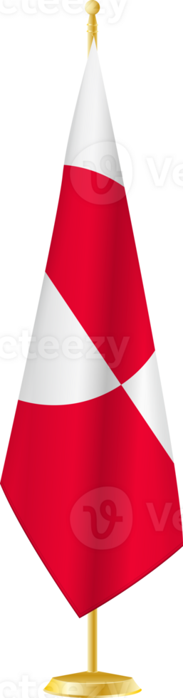 Greenland flag on a flag stand png