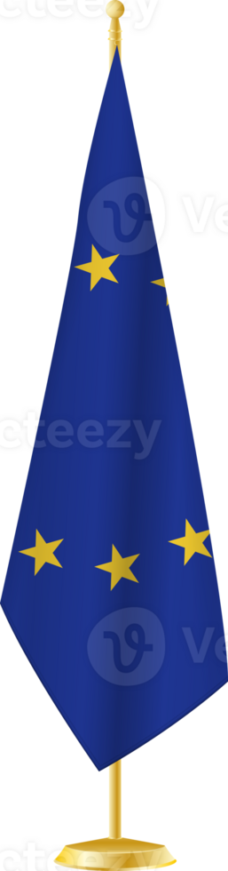 European Union flag on a flag stand png