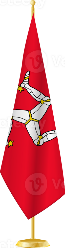 Isle of Man flag on a flag stand png