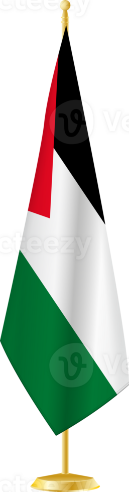 Palestine flag on a flag stand png