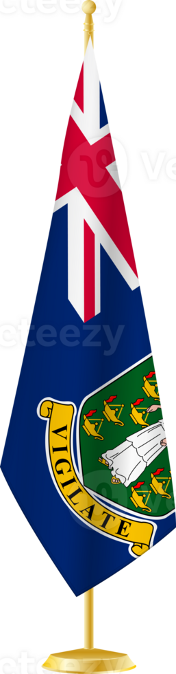 British Virgin Islands flag on a flag stand png