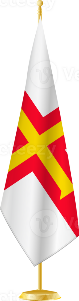 Guernsey flag on a flag stand png