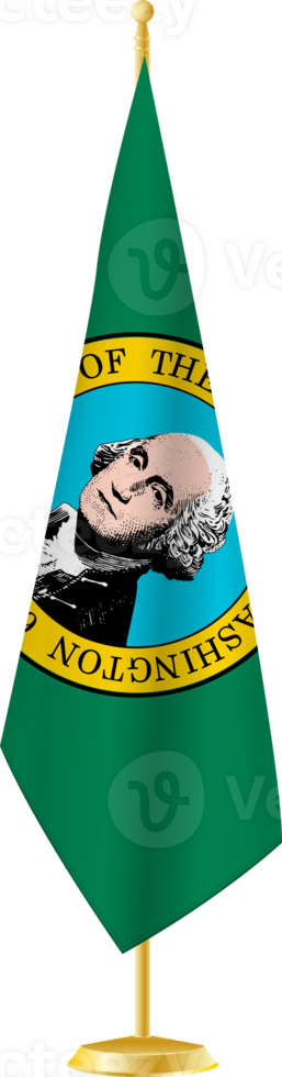 Washington flag on a flag stand png