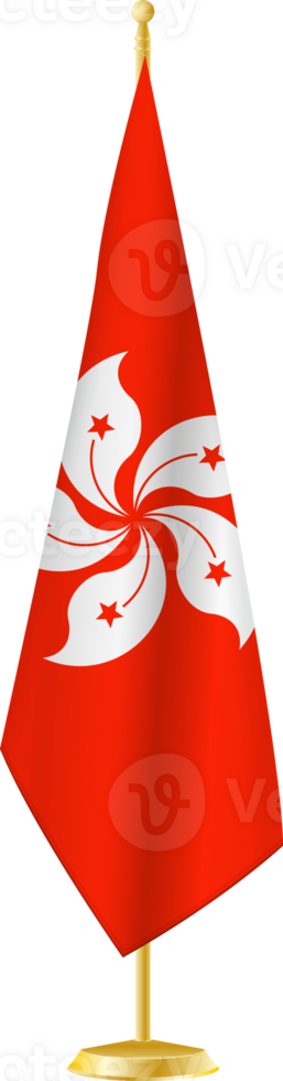 Hong Kong flag on a flag stand png